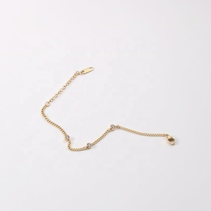 Gioielli da donna 18K PVD placcato oro triplo zircone cubico ciondoli in acciaio inossidabile braccialetto a catena spessa gioielli all'ingrosso - Product Image 3