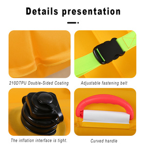 طوف محمول عائم لدعم الحياة نقالة إنقاذ المياه قابل للنفخ للحياة مع نقالة نفخ أوتوماتيكية تعمل بدواسة - Product Image 6