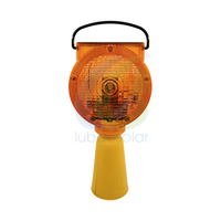 Feu de signalisation solaire pour cône routier, 3 modes (clignotant, stroboscopique, constant), jaune, rouge, bleu, vert, blanc personnalisables, protection IP54 en PC, LED pour commandes en gros