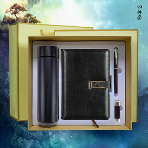 Set di regali aziendali promozionali dell'azienda personalizzata include una bottiglia d'acqua con penna per Notebook e unità USB per regali Business e promozionali - Product Image 3