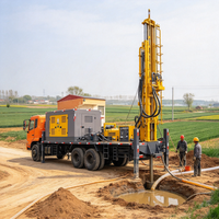 Équipement de forage de puits monté sur véhicule, camion de transfert pratique, engin de forage transporté pour opération de forage de puits sur site