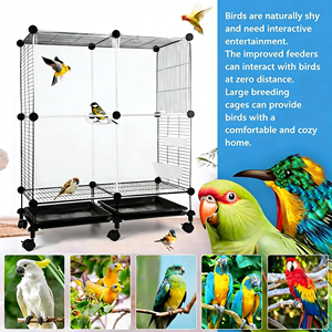 Gabbia per Uccelli Salvaspazio ad Angolo per Pappagalli, Design Angolare di Grandi Dimensioni per Interni - Product Image 2