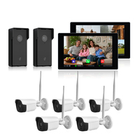 Sistema de Entrada Inalámbrico para Villa con Videoportero WIFI6 HD, Visión Nocturna, Audio Bidireccional, Detección de Movimiento Ajustable y CMOS de Gran Angular