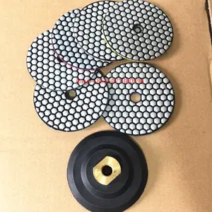 Tampons de polissage diamant humide de haute qualité, 100mm, 4 pouces, 7 étapes, pour la fabrication de pierre à Quartz