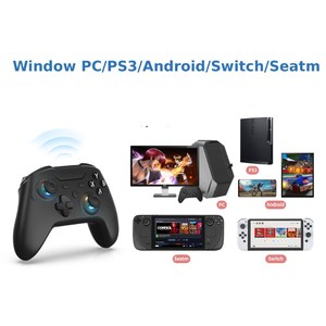 Dobe Nhà Máy 2.4G Bluetooth Không Dây Điều Khiển Gamepad 3D Phí Đèn Cho Nintendo Chuyển Đổi Bàn Hơi Nước Sàn PS3 PC Trò Chơi Phụ Kiện - Product Image 4
