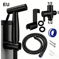 Set Semprotan Bidet Genggam Dinding Bahan Stainless Steel Modern, Semprotan Toilet Gantung Dinding, Kepala Pancuran Shower