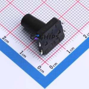 TS016-TBW1EH16.0 Tactile Switch SMD-4P,12x12mm Switch Single Pole Single Throw Round Button 1.8N Vertical Mount - Product Image 2