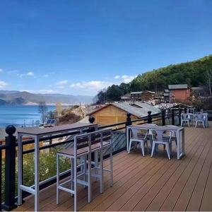 Gỗ Hiện Đại Chân Cao Ngoài Trời Cao Bàn Thanh Và 4 Ghế Trang Trí Nội Thất Patio Ngoài Trời Dài Bảng Cho Nhà Bếp Ăn Sáng Thanh - Product Image 6