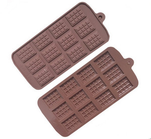 Moule à sucre à rabat <span class=keywords><strong>en</strong></span> Silicone, outil de cuisson de bricolage, pour tranche carrée positive, pour chocolat, couleur brute - Product Image 2