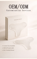 Coussinets anti-rides personnalisés en silicone en forme de T, réutilisables, de qualité médicale, marque privée, soins de la peau, beauté, vente en gros