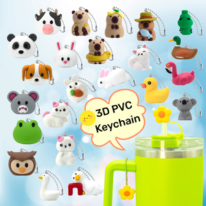 Mini 3d Schattige Dieren Sleutelhanger Lichtgewicht Kleurrijke Bedels Voor Tassen Tuimelaar Accessoires Vakantie Cadeau Idee Dier 3d Pvc Sleutelhanger - Product Image 1