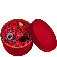 Boîte-cadeau de fleurs florales rondes avec logo personnalisé Boîtes en velours pour fleurs Boîte-cadeau de maman pour la Saint-Valentin