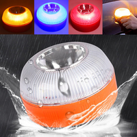 Lampe d'Urgence Voiture V16 LED Torche Stroboscopique, Lumière d'Avertissement Étanche pour Accident Routier à Batterie Remplaçable