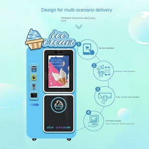 Vente en gros de distributeur automatique de crème glacée saveurs assorties bureau d'extérieur distributeurs automatiques réfrigérés - Product Image 3