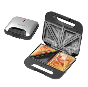 NOUVEAU Appareil à sandwichs 800W avec contrôle automatique de la température, plaques antiadhésives et poignée anti-brûlure pour un petit-déjeuner rapide - Product Image 3