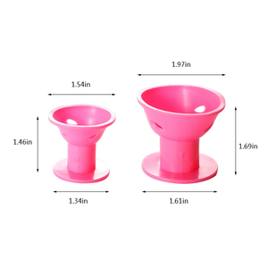 تصفيفة الشعر اكسسوارات DIY أدوات 20/ 30/ 40 حزمة الخيار مخصص لا كليب الوردي أو الأزرق المحمولة بكرة الشعر سيليكون بكرات شعر - Product Image 3