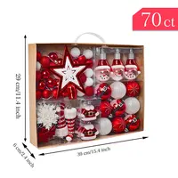 Conjunto de enfeites para presentes de natal, conjunto de enfeites personalizados para decoração de natal, produtos de bolas adornos bolas de navidad com 2022