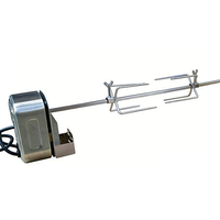 Kit de rôtissoire universel en acier inoxydable de 1200 mm avec capacité de charge de 10 kg, 1 broche et 2 fourches à poulet