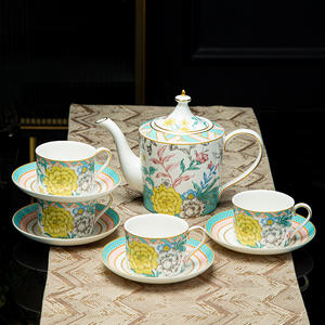Service à thé en céramique de luxe britannique, service en porcelaine osseuse, luxe européen, pour l'après-midi - Product Image 3