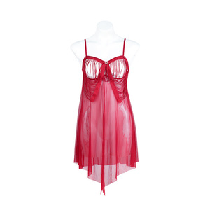 Sevgililer Günü Yaz Backless Seksi Gecelik kadın Lüks Erotik Lingerie V Yaka Dantel Nefes Hızlı Kuru Pijama - Product Image 5