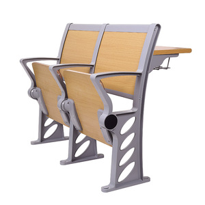 Silla Escalonada de Aluminio con Respaldo y Reposabrazos de Madera Mingzhong LH-278-3 para Uso en Aulas Escolares - Product Image 1
