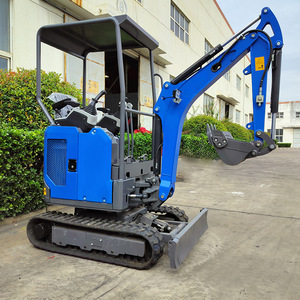 Miniexcavadora de tipo oruga con alta potencia de excavación, color azul, para reparación de cuevas y uso en construcción. - Product Image 1