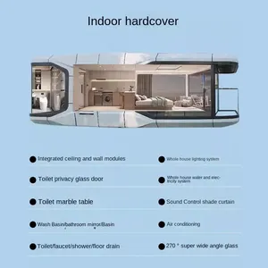 Cymdin Sang Trọng Nhà Hiện Đại Pod 2-4 Phòng Ngủ Di Động Modular Prefab Biệt Thự Có Thể Tháo Rời Không Gian Viên Nang Cấu Trúc Thép Cho Khách Sạn - Product Image 4