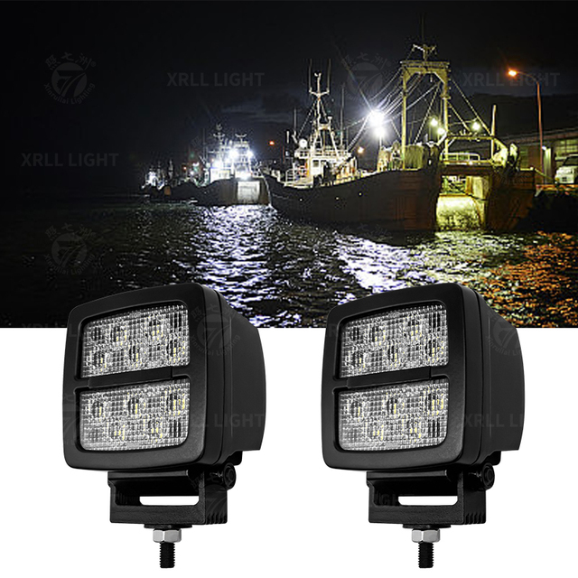 Factory Supply 8000lm DT Ip68 Ip69k Explosion Water Proof 55w 12v 24v 4 5 Inch Lens Led Work Mining Light