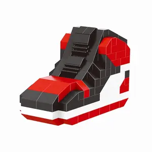 Nouvelle Version MOC blocs de construction jouets chaussures mini taille Sneaker chaussures nano porte-clés blocs de construction AJ chaussures bloc jouets pour cadeau