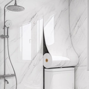 Autocollants muraux en PVC à motif carreaux de céramique personnalisés, autocollants muraux imperméables pour cuisine, panneau aluminium-plastique, fond de papier peint DIY - Product Image 1