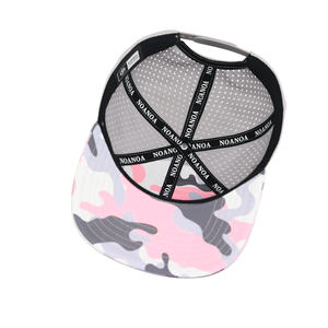 Casquette Tcap Chine 7 panneaux imprimé camouflage avec logo en caoutchouc personnalisé, imperméable, pour la course à pied - Product Image 6