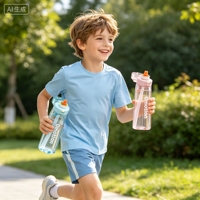 Bouteille sans BPA, anti-fuite, avec couvercle à ouverture rapide, pour boire directement, compatible lave-vaisselle, idéale pour le camping et la course à pied