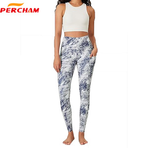 Leggings da palestra con stampa a sublimazione con LOGO personalizzato buon tratto rapido e asciutto Leggings da Yoga a compressione traspirante - Product Image 2