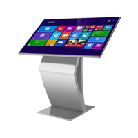 PC Interactivo Todo en Uno, Panel LCD de 49 Pulgadas con Soporte de Piso, Pantalla Táctil, Tótem de Señalización Digital, Reproductor de Video HD, para Uso en Ascensores