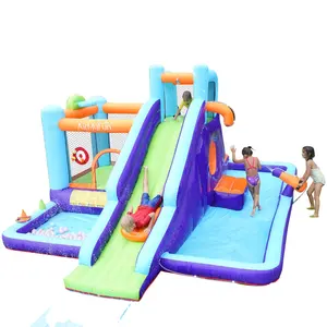 Best-selling Factory Party Outdoor children's water ski Jump Castle inflatable trampoline children's slide for Rental Family