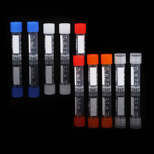 Tubos de Armazenamento Criogênico Graduados com Área de Escrita, PP Transparente e Tampas Coloridas para Fácil Identificação de Amostras - Product Image 5