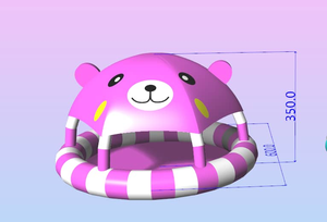 <span class=keywords><strong>สระ</strong></span>ว่ายน้ำแบบ<span class=keywords><strong>วงกลม</strong></span>สำหรับเด็กสระว่ายน้ำกลางแจ้งรูปหมีสีชมพูน่ารักพร้อมเต้นท์ - Product Image 3