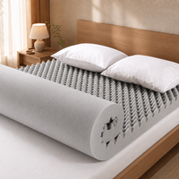 Stützende 4-Zoll-Matratzenauflage aus Eierschalen-Memory-Schaum mit tiefer Polsterung für Schlafzimmer, Gästezimmer und Apartmentbetten, Heimgebrauch