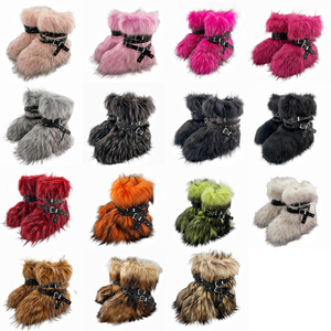 Midtube Klinknagel Laarzen Frituren Overdreven Riemen Snowboots - Product Image 1