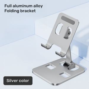 Soporte plegable de aluminio y aleación para teléfono móvil Soporte flexible y de apoyo para uso en escritorio Compatible con teléfonos inteligentes - Product Image 6