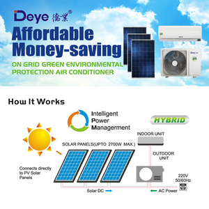 เครื่องปรับอากาศติดผนัง Deye 24000BTU แบบแยกส่วน ใช้พลังงานแสงอาทิตย์สำหรับบ้าน ระบบโซลาร์เซลล์สีเขียว ใช้พลังงานแสงอาทิตย์แบบออฟกริด - Product Image 4