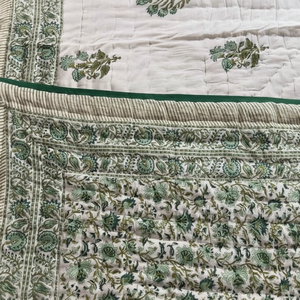 Couverture Kantha de luxe de qualité supérieure, motif Jaipuri, couverture en coton imprimée à la main, motif ethnique imprimé à la main, pour la décoration d'hôtel - Product Image 1