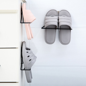 <b>Wall</b> Mounted Triangular <b>Shoe</b> <b>Rack</b> Black Iron <b>Shoe</b> Storage For Bathroom Home Use - Product Image 2