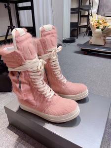 Casual Canvas Shoes High TOP Ankle Lace <strong>up</strong> Women Sneaker <strong>Zip</strong> <strong>up</strong> Streetwear Flats Black Sneakers Fur <strong>Boots</strong> - Product Image 2