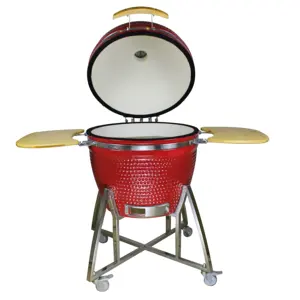 SEB 26 inch BBQ charcoal joe red egg shape kamado grill meat smoker