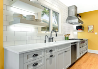 Penjualan Panas Vermont Desain Mewah Modern Gaya Retro Desain Individual Lemari Dapur Berkualitas Premium Desain Substrat