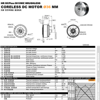 Moteur micro EC BLDC rotatif triphasé 42*21 mm à haute densité de couple, 24 V, basse vitesse, longue durée de vie, 16 pôles, pour articulation de robot