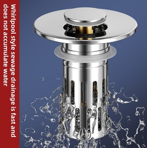 Press Type Washbasin Leak <strong>Plug</strong> Filter Screen Bounce Core <strong>Sink</strong> Anti Hair Clogging Odor Vent Floor Drain Bathroom Accessory - Product Image 6