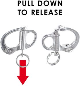 Thép Không Gỉ Bền Cố Định Bail Phát Hành Nhanh Snap <span class=keywords><strong>Shackle</strong></span> Cho Thuyền Kayak Thuyền Buồm Thuyền Buồm Phần Cứng - Product Image 5