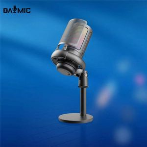 Factory Hot Sale Profesional Rofone Broadcast Youtube Usb Gaming Rgb Portable Microphone Mic With Desktop <b>Stand</b> - Product Image 5